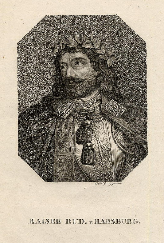 afbeelding van prent Kaiser Rud. v. Habsburg van J. Felsing (Adel, )