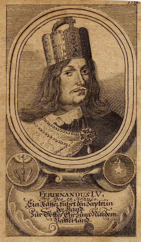 afbeelding van prent Ferdinandus IV van nn (Adel, )