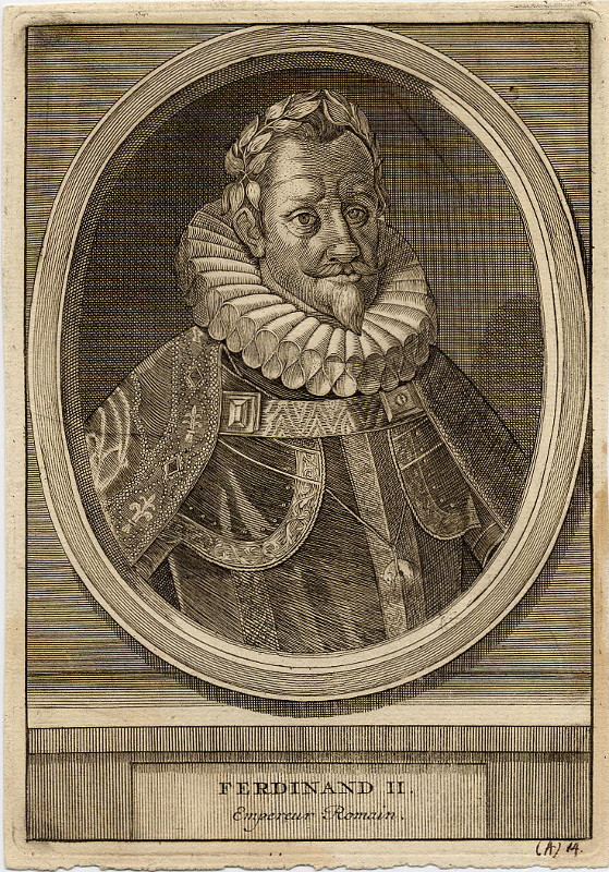 afbeelding van prent Ferdinand II, Empereur Romain van nn (Adel, )