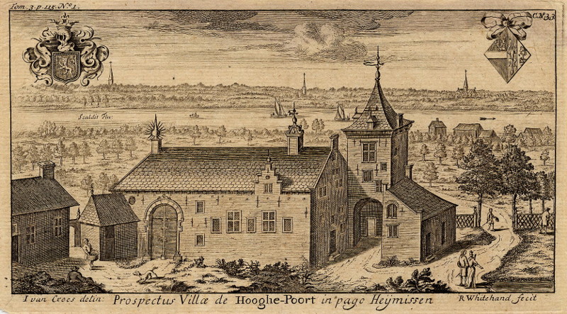 afbeelding van prent Prospectus Villae de Hooghe-Poort in pago Heijmissen van I. van Croes, R. Whitehand (Antwerpen)