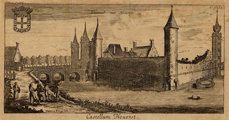 afbeelding van prent Kasteel van Hovorst, Castellum Houorst van nn (Antwerpen)
