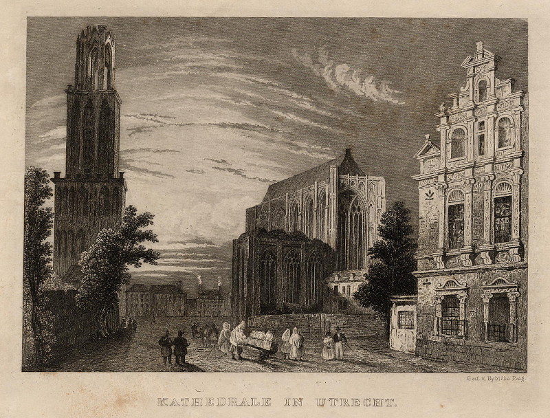 afbeelding van prent Kathedrale in Utrecht van Rybicka (Utrecht)