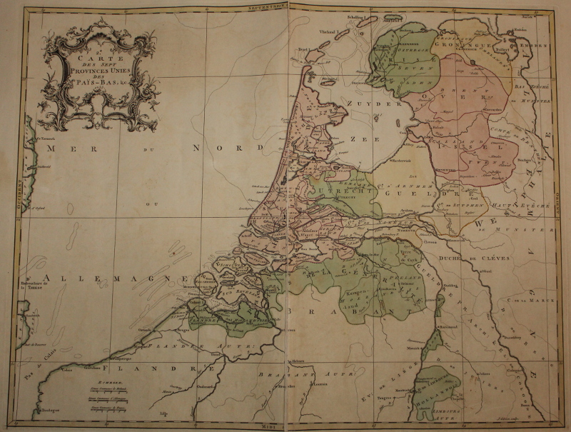 afbeelding van kaart 2e Carte des Sept Provinces Unies des Pais-Bas van Louis Charles Desnos