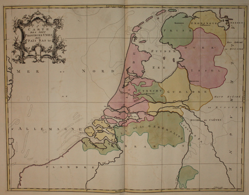 afbeelding van kaart 1e Carte des Sept Provinces Unies des Pais-Bas van Louis Charles Desnos