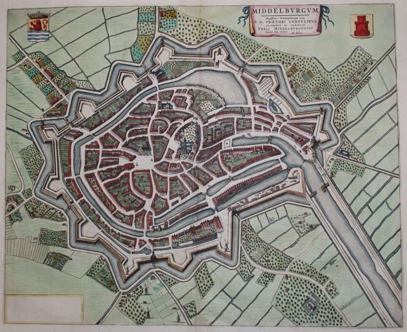 afbeelding van plattegrond Middelburgum van Joan Blaeu (Middelburg)