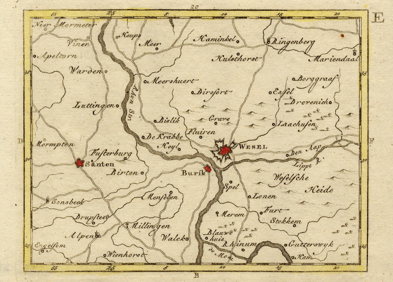 afbeelding van kaart Wesel van J.C. Sepp