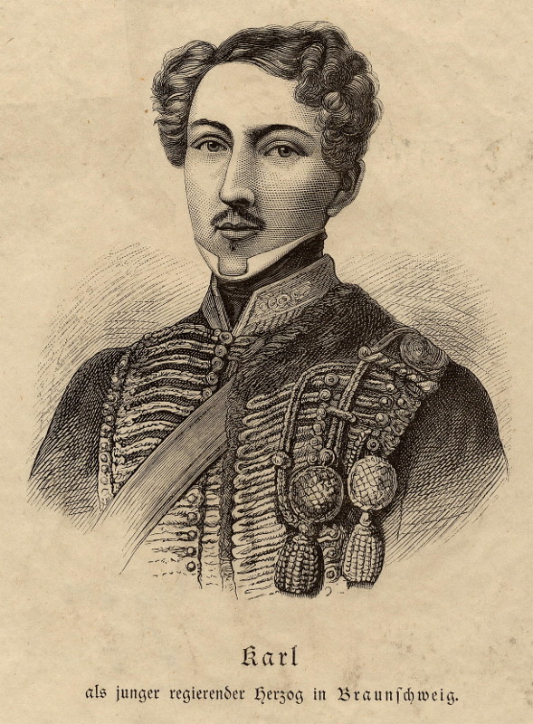 afbeelding van prent Karl, als junger regierender herzog in Braunschweig van nn (Adel, )