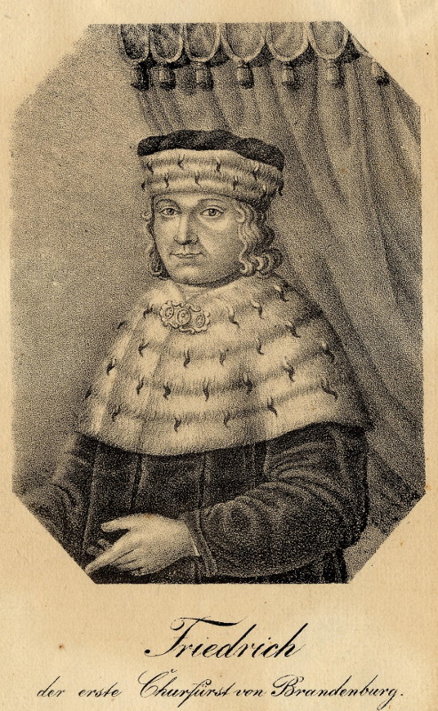 afbeelding van prent Friedrich, der erste Churfürst von Brandenburg van nn (Adel, )