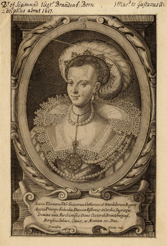 afbeelding van prent Maria Eleonora, D.G. Suecorum Gothorum et Wandalorum Regina van Franciscus Hoeius (Adel, Vrouwen,)