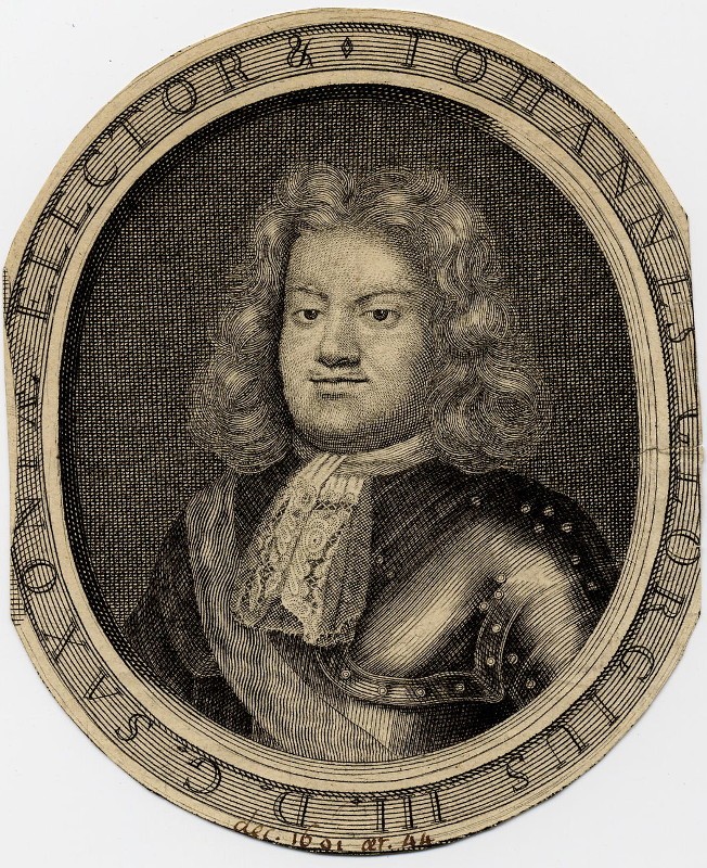 afbeelding van prent Johannes Georgius III D.G. Saxoniae Elector & van nn (Adel, )