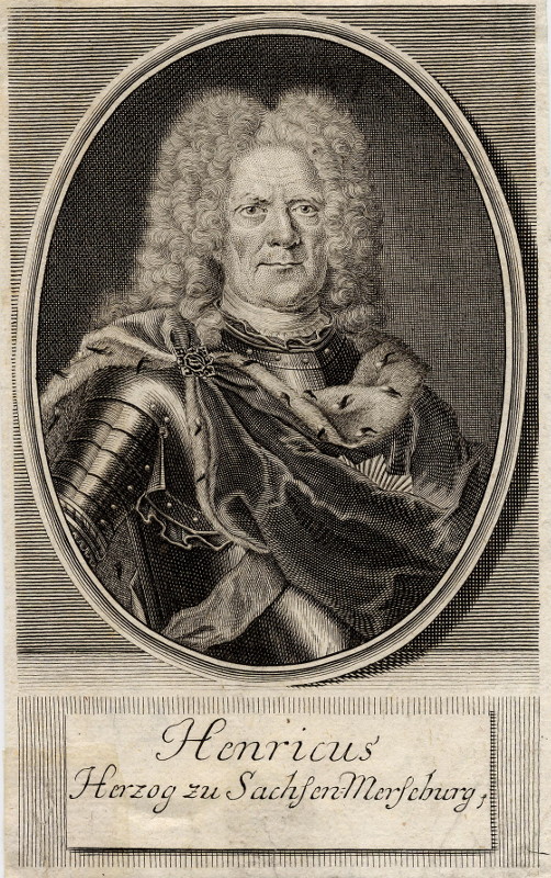 afbeelding van prent Henricus, Herzog zu Sachsen-Merseburg van nn  (Adel, )