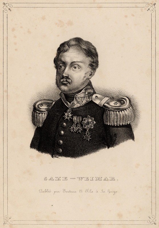 afbeelding van prent Saxe-Weimar van Soetens (Adel, )