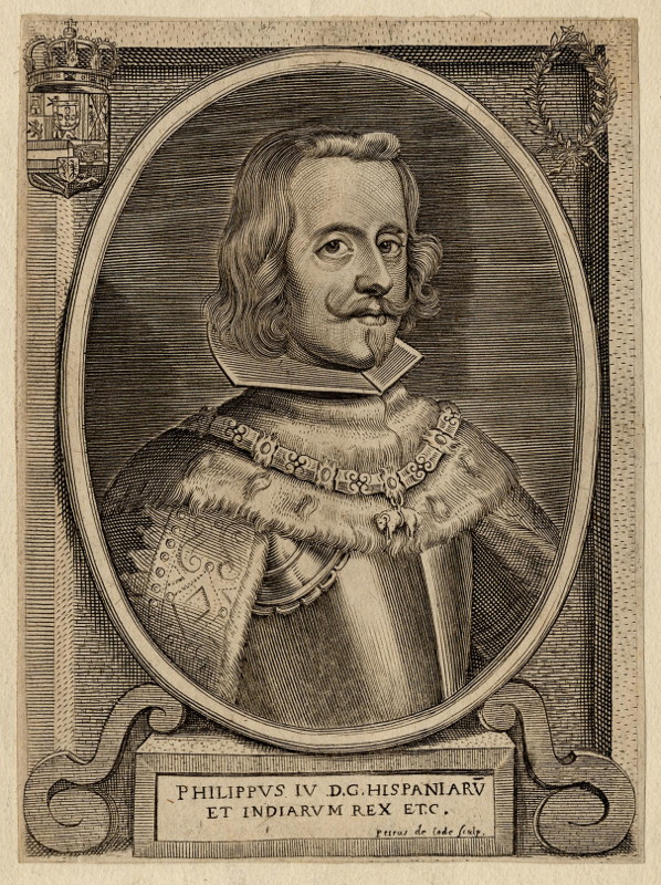 afbeelding van prent Philippus IV D.G. Hispaniarum et Indiarum Rex etc. van P. de Jode II (Adel, )