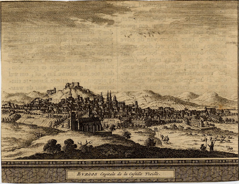 afbeelding van prent Burgos, Capitale de la Castille vieille van Pieter van der Aa (Burgos)