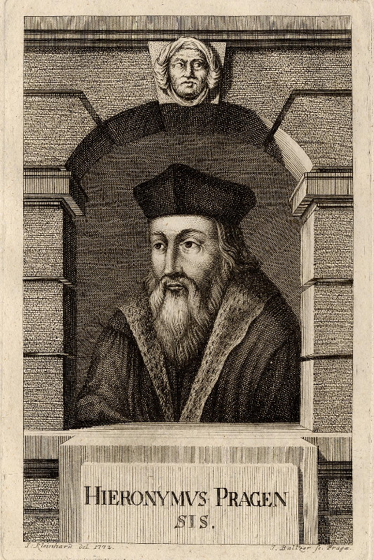 afbeelding van prent Hieronymus Pragensis van J. Kleinhardt, J. Baltzer
