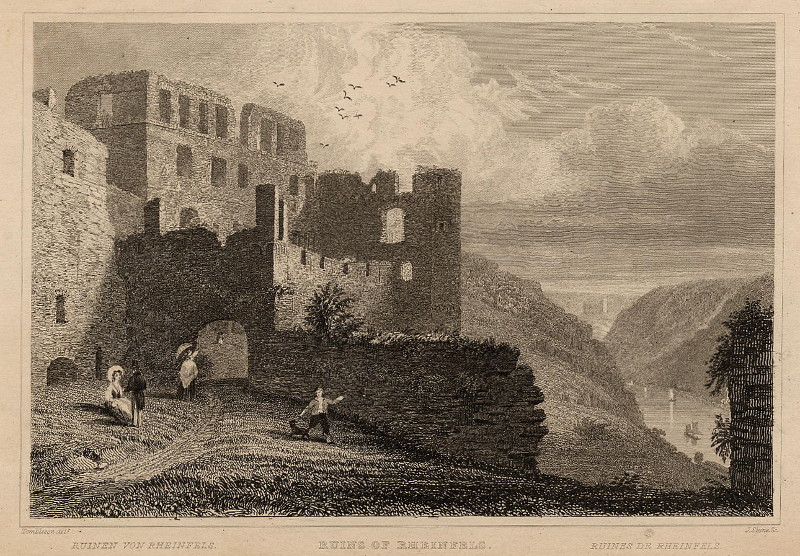 afbeelding van prent Ruins of Rheinfels van W. Tombleson, J. Stone (Sankt Goar)