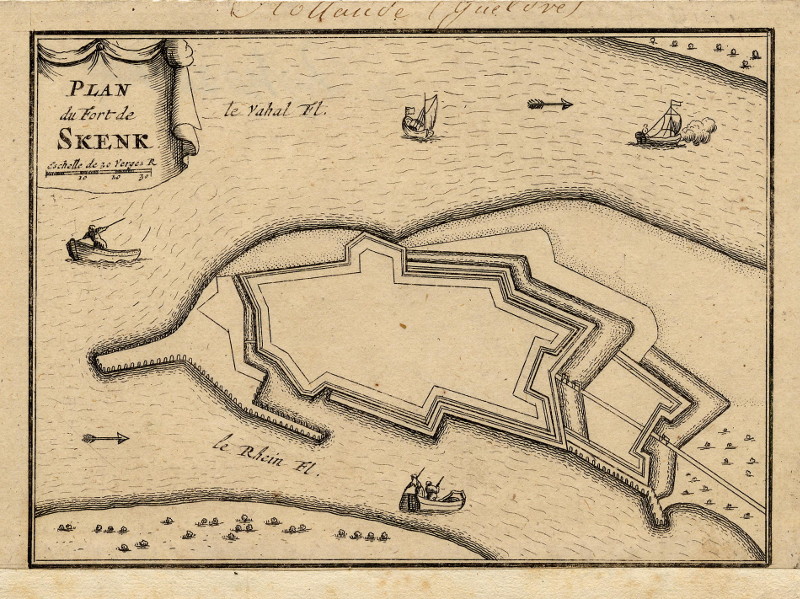 afbeelding van plattegrond Plan de Fort de Skenk van C. Beaulieu, N. de Fer (Schenkenschanz)