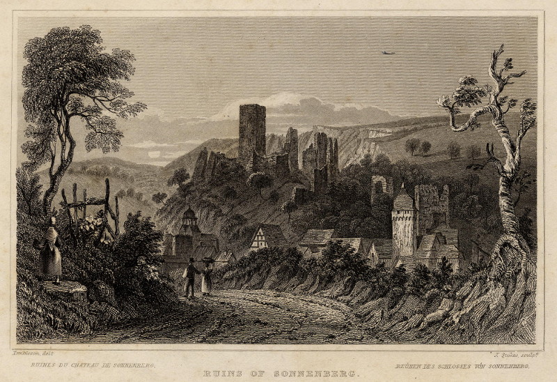 afbeelding van prent Ruins of Sonnenberg van W. Tombleson, J. Stokes (Wiesbaden)