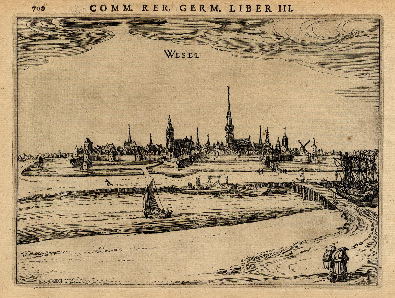 afbeelding van prent Wesel van P. Bertius (Wesel)