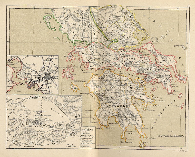 afbeelding van kaart Oud-Griekenland; Athenae van P.W.M. Trap