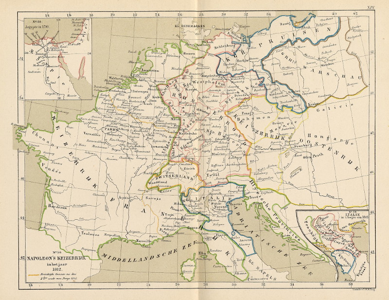 afbeelding van kaart Napoleon´s keizerrijk in het jaar 1812 van P.W.M. Trap