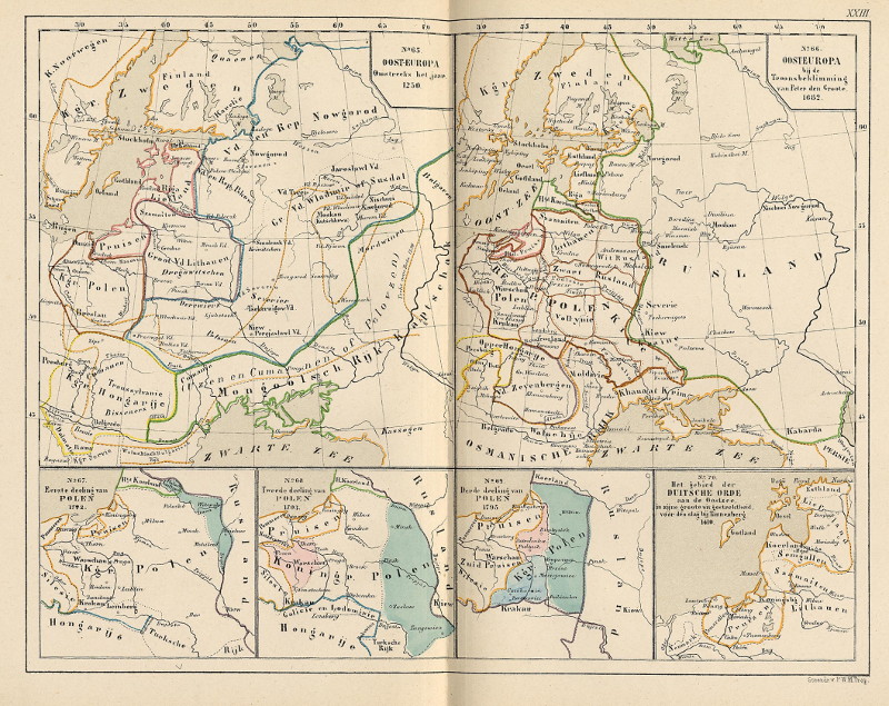 afbeelding van kaart Oost-Europa, Polen, Gebied der Duitsche Orde van P.W.M. Trap