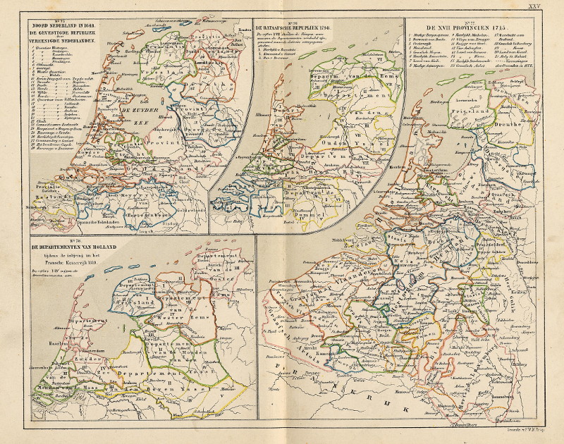 afbeelding van kaart Nederland van P.W.M. Trap