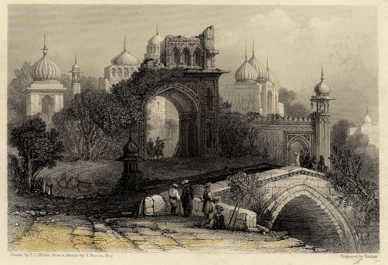 afbeelding van prent Delhi, Ancient Gateway van T.C. Dibdin, T. Bacon, E. Finden (Delhi)