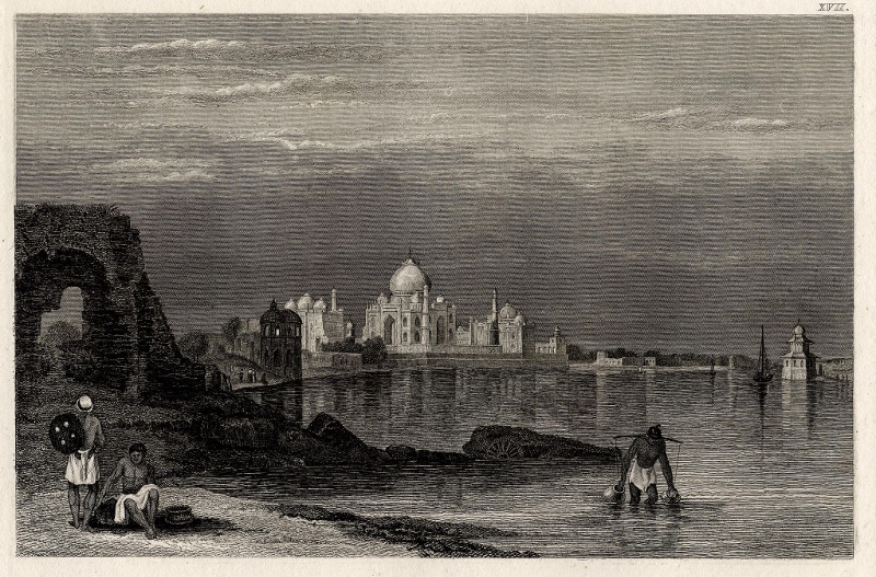 afbeelding van prent Taj Mahal, Agra, Ostindien van nn (Agra)
