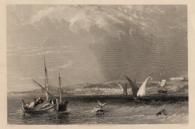 afbeelding van prent Town and harbour of Bona. Africa.  van J. Salmon, J. Appleton (Annaba)