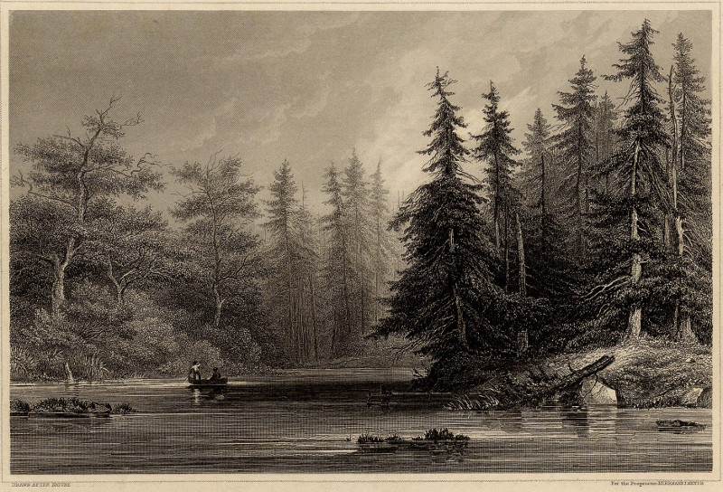 afbeelding van prent Barhydt´s Lake (near Saratoga) van W.H. Bartlett, H.J. Meyer (Saratoga)