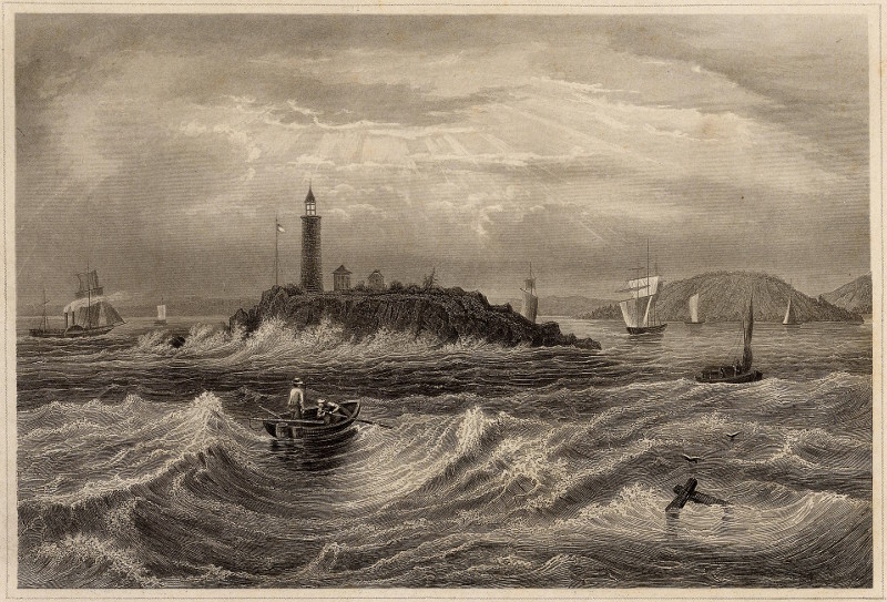 afbeelding van prent Boston lighthouse van nn (Boston)
