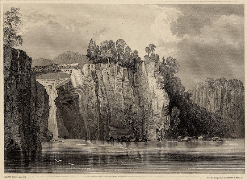 afbeelding van prent Passaie Falls van H.J. Meyer (Passaic Falls)