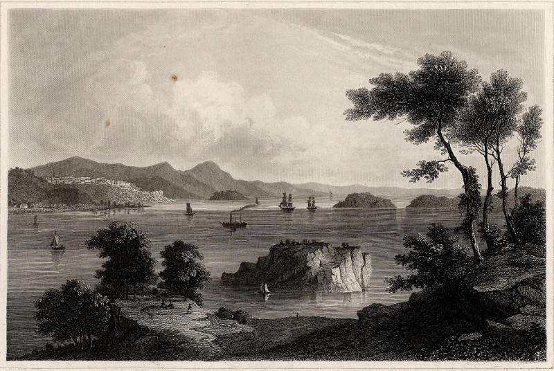 afbeelding van prent East Port und Passamaquoddy Bay (Verein. Staaten v. N.A.) van nn (Passamaquoddy Bay)