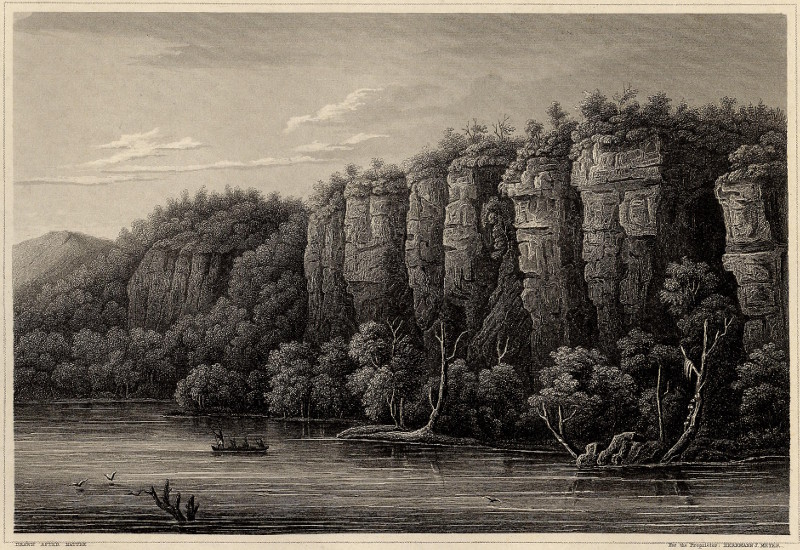 afbeelding van prent Bluffs below St Paul (Minnesota) van H.J. Meyer (St Paul)