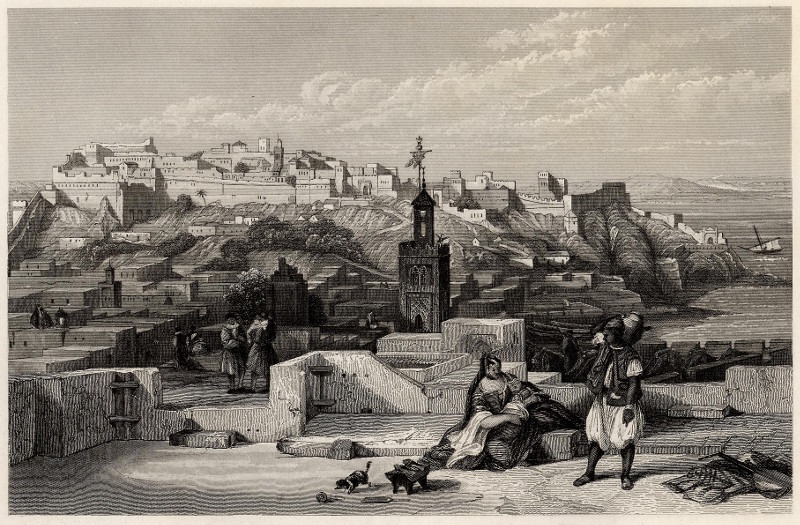 afbeelding van prent Citadelle von Tanger van nn (Tanger, Tangier)
