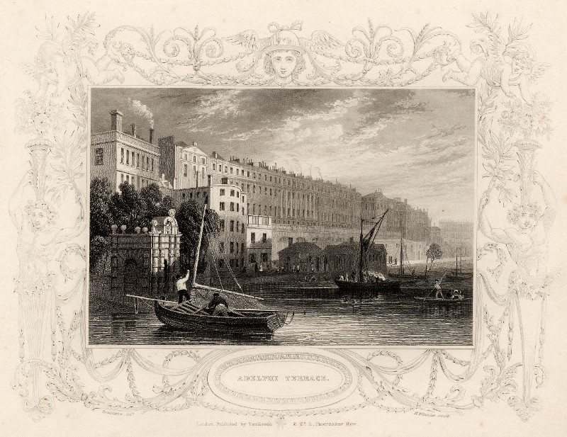 afbeelding van prent Adelphi Terrace van H. Winkles (Londen, London)