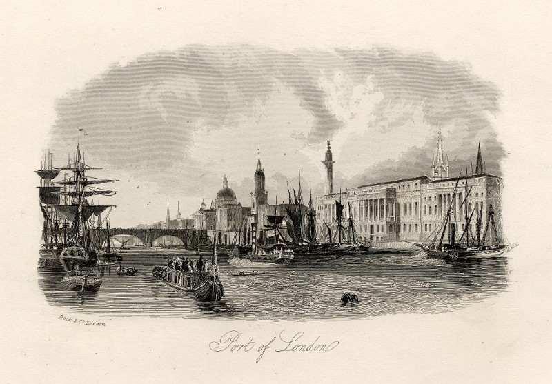 afbeelding van prent Port of London van William & Henry Rock (Londen, London)