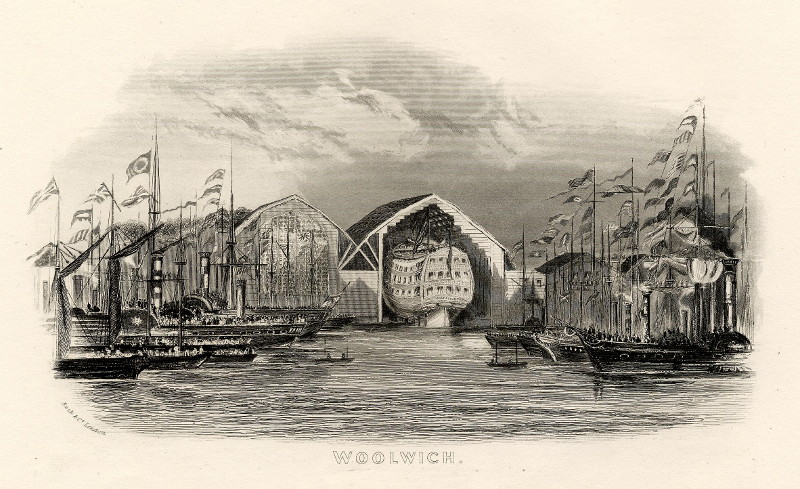 afbeelding van prent Woolwich van William & Henry Rock (Londen, London)