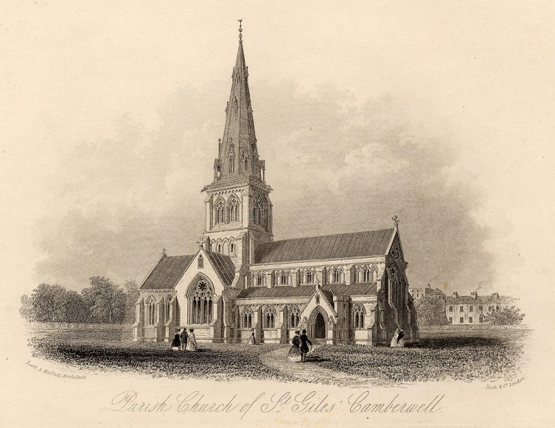 afbeelding van prent Parish Shurch of St. Giles, Camberwell van William & Henry Rock (Londen, London)