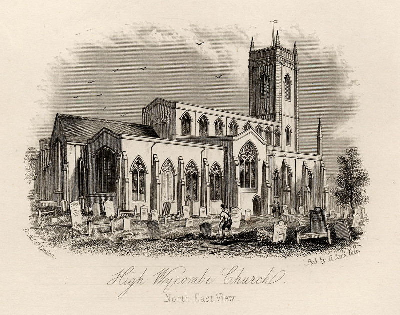 afbeelding van prent High Wycombe Church, north east view van William & Henry Rock (High Wycombe)