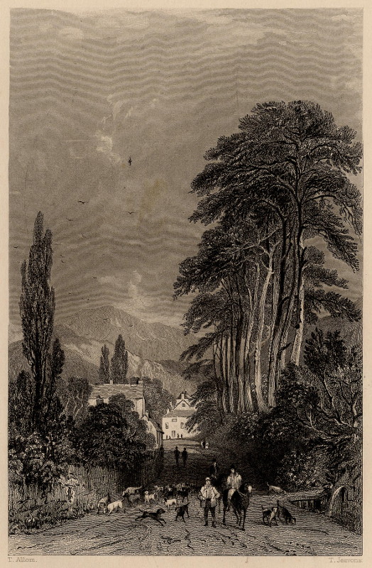 afbeelding van prent Approach to Ambleside, Westmorland van T. Allom, T. Jeavons (Ambleside)