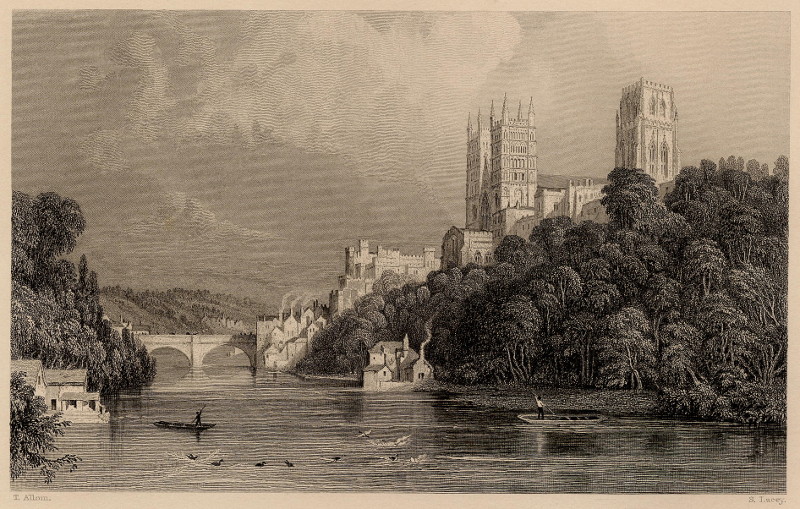 afbeelding van prent Durham, from the south van T. Allom, S. Lacey (Durham)