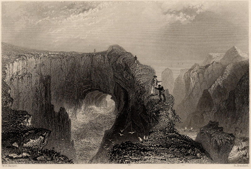 afbeelding van prent The Buller of Buchan (near Peterhead) van W.H. Bartlett, R. Brandard (Buchan)