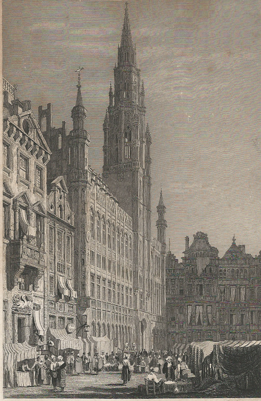 afbeelding van prent Brussels van S. Prout, E.I. Roberts (Brussel)