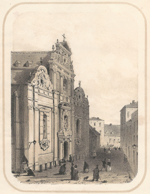 afbeelding van prent Saint Jean-Baptiste au Béguinage van nn (Brussel)