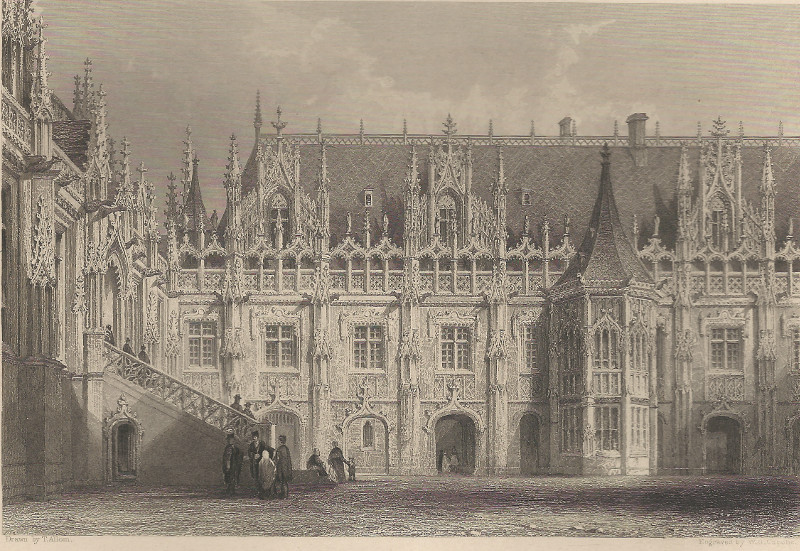 afbeelding van prent Palace of Justice, Rouen van T. Allom, W.H. Capone (Rouen)