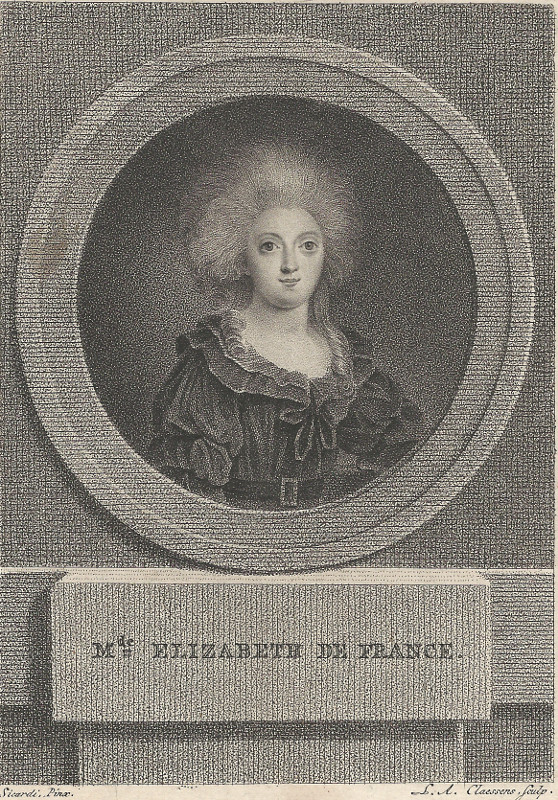 afbeelding van prent Mde Elizabeth de France van Sicardi, L.A. Claessens (Adel, Vrouwen,)