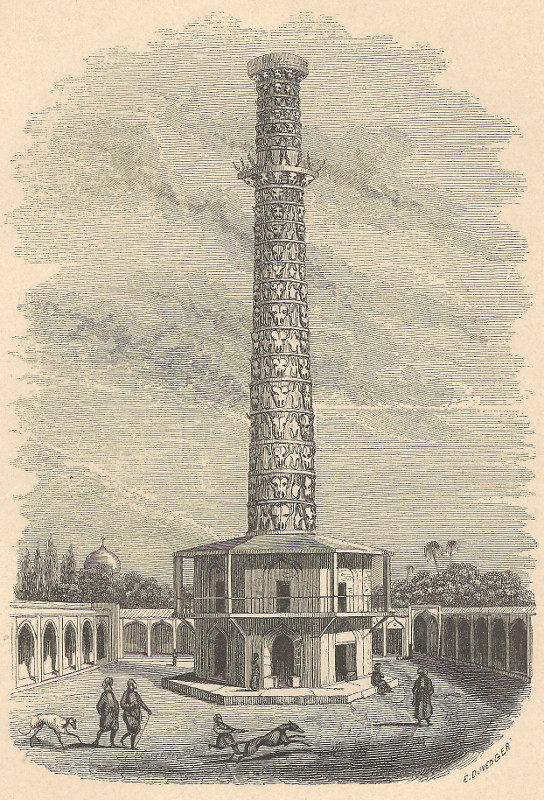 afbeelding van prent Tour des Cornes, a Ispahan (Perse) van E. Breton, DuVerger (Isfahan)