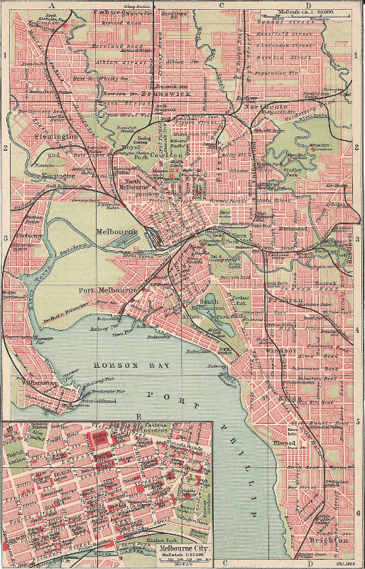afbeelding van plattegrond Melbourne van F.A. Brockhaus (Melbourne)